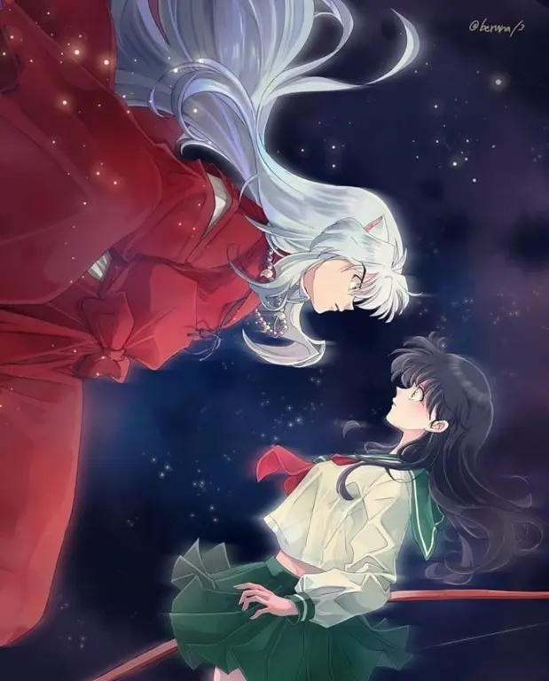 Momen romantis Inuyasha dan Kagome Adegan romantis Inuyasha dan Kagome