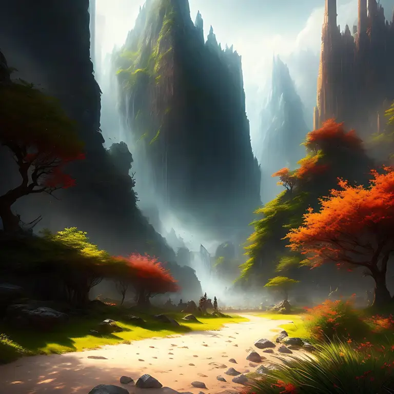 Dunia Fantasi Anime Summer 2019 Ilustrasi pemandangan anime fantasi