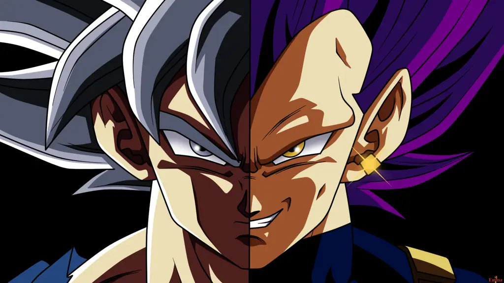Adegan pertarungan karakter anime dengan kekuatan super Karakter anime sedang bertarung