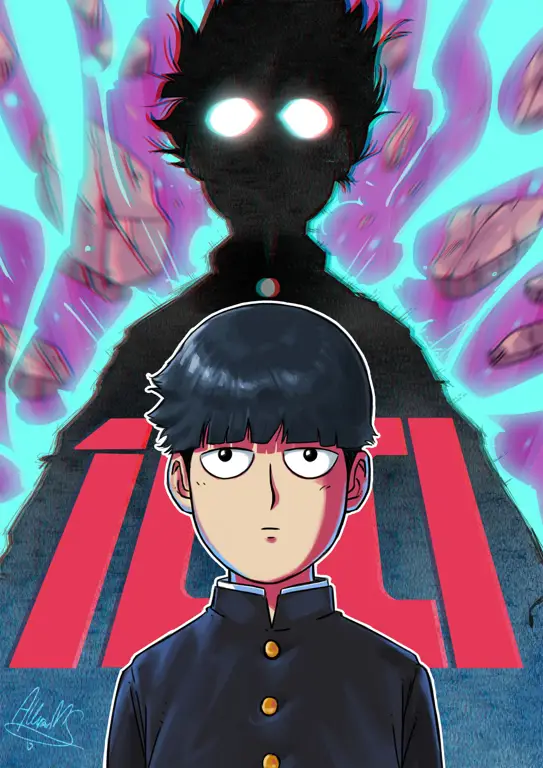 Mob Psycho 100: Aksi, Komedi, dan Kekuatan Psikis Gambar visual utama dari anime Mob Psycho 100