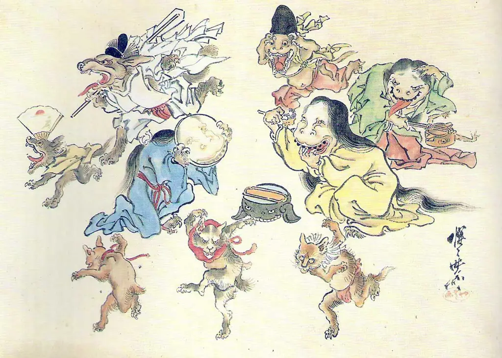 Ilustrasi Yokai dari Mitologi Jepang