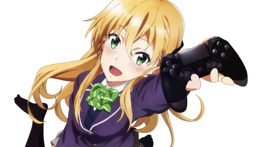 Adegan seru karakter anime bermain game Gambar karakter anime sedang bermain video game