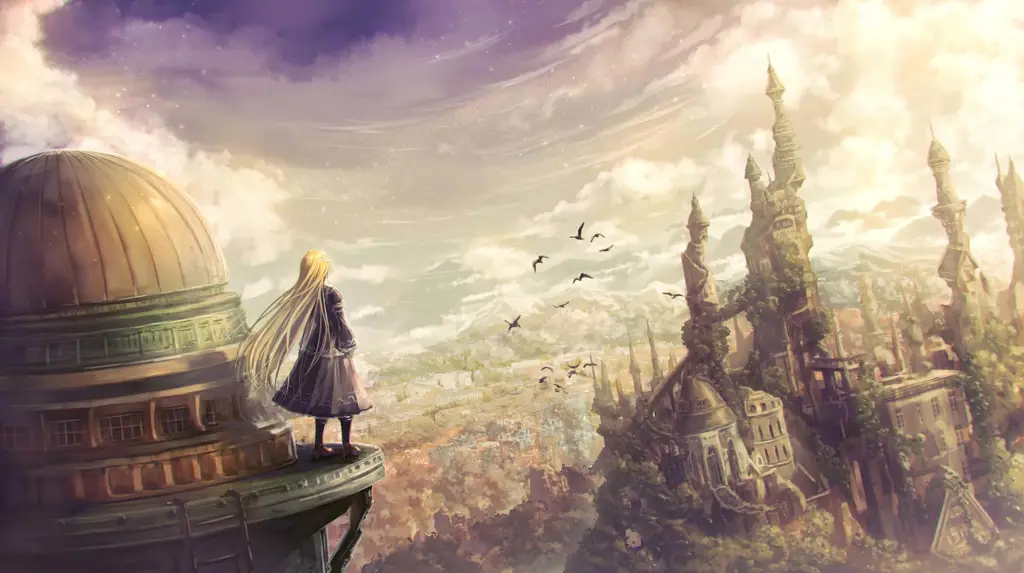 Dunia fantasi anime yang indah dan memukau Gambar dunia fantasi anime yang terinspirasi dari video game