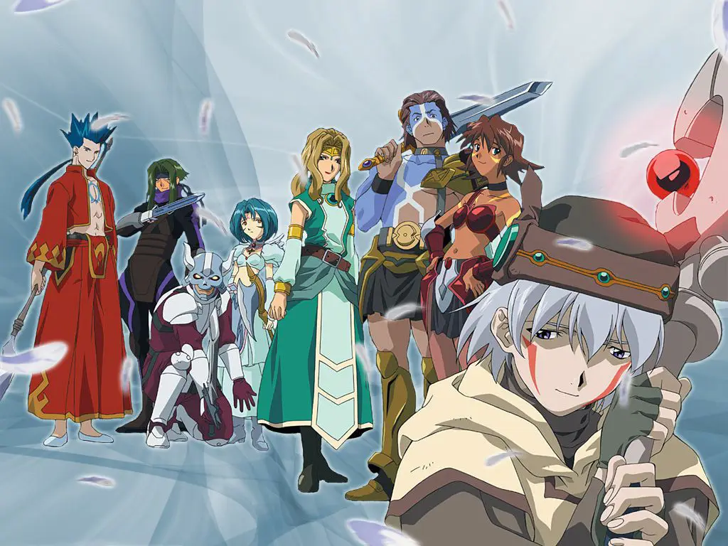 Petualangan di Dunia Virtual Ilustrasi adegan anime di dunia virtual reality