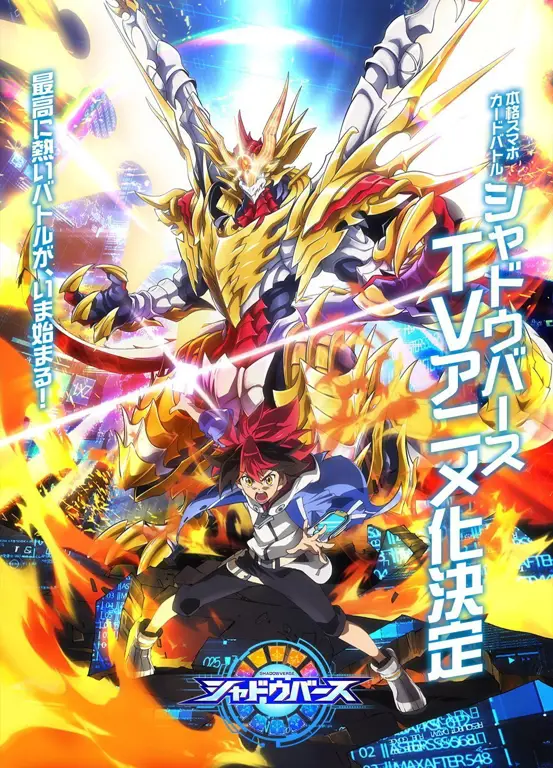 Karakter anime sedang bermain kartu