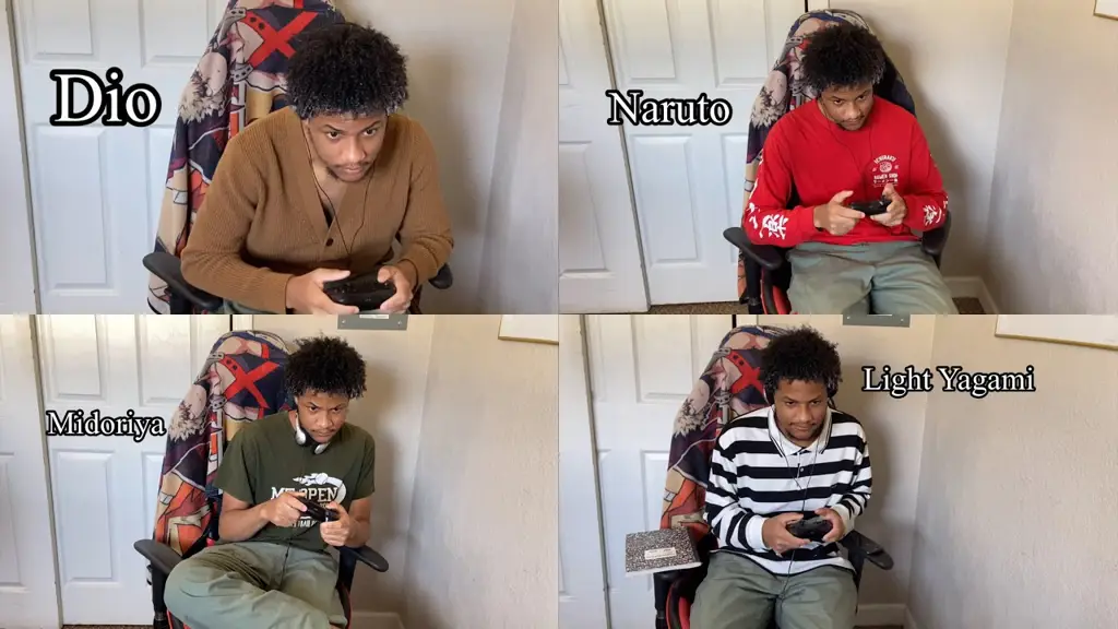 Karakter Anime dan Dunia Game Ilustrasi karakter anime bermain video game