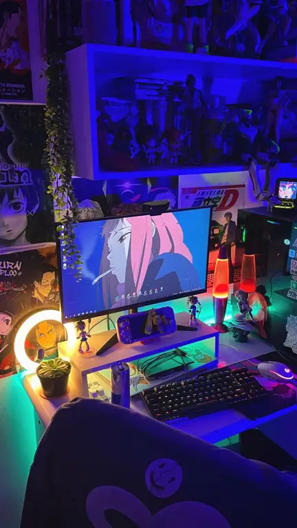 Setup Menonton Anime yang Nyaman Gambar setup menonton anime yang nyaman dan lengkap