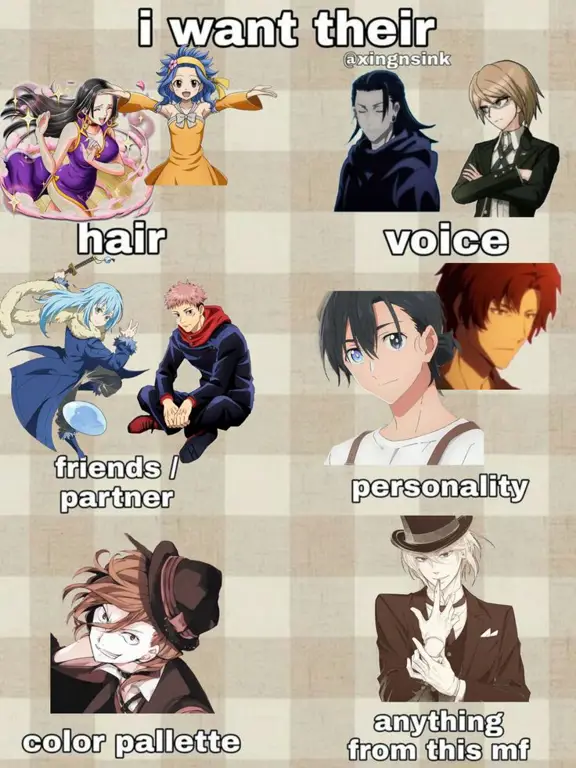 Ikatan Persahabatan yang Kuat Gambar yang memperlihatkan beberapa karakter anime dengan ekspresi persahabatan yang kuat