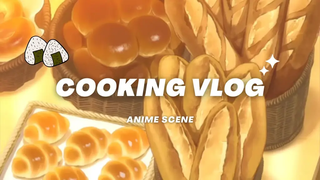 Adegan memasak anime yang menampilkan hidangan lezat