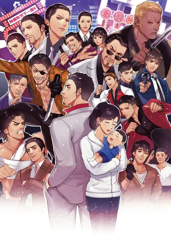Seni Anime Mafia: Gaya dan Karakter yang Beragam Ilustrasi anime yang menampilkan karakter yakuza dengan gaya seni yang unik