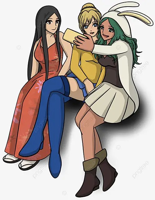 Persahabatan yang manis dan menghibur dalam anime slice of life Gambar anime gadis-gadis lucu sedang bercengkrama