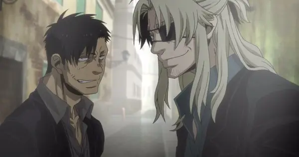 Poster anime Gangsta. yang menampilkan karakter utamanya Visual utama anime Gangsta.