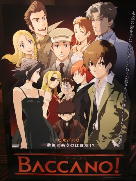 Ilustrasi karakter dari anime Baccano! Gambar promosi anime Baccano!