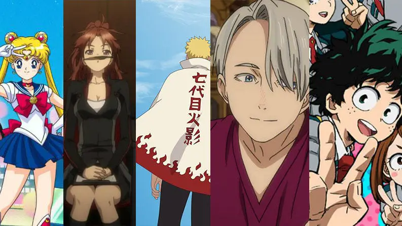 Karakter Anime Favorit Berbagai karakter anime dengan gaya yang berbeda