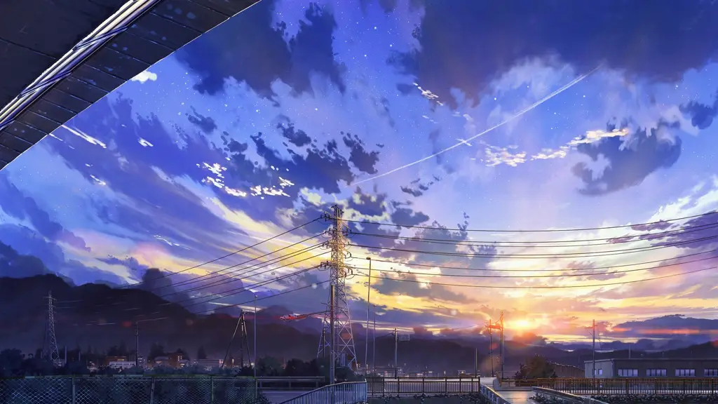 Pemandangan Menakjubkan di Anime Gambar pemandangan anime
