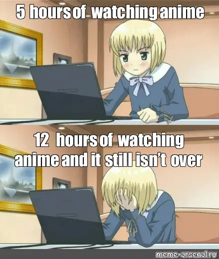 Menikmati Anime Gambar orang menonton anime