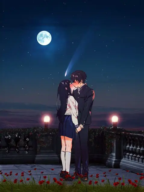 Momen Romantis Anime Gambar adegan romantis dari anime