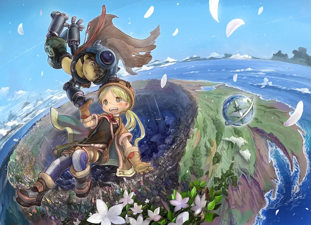 Adegan petualangan di dunia bawah tanah dari anime Made in Abyss
